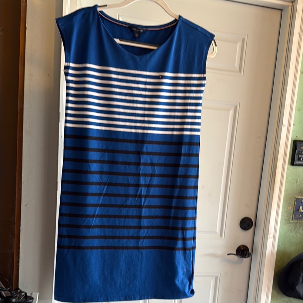 Tommy Hilfiger Navy and White Striped Tee